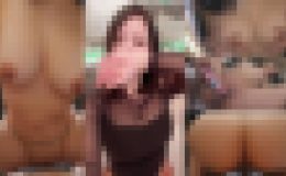 [即ハメ中出し素人]露天風呂で初ハメ撮りセックスでＧカップが大量潮吹き＆禁断の中出し！